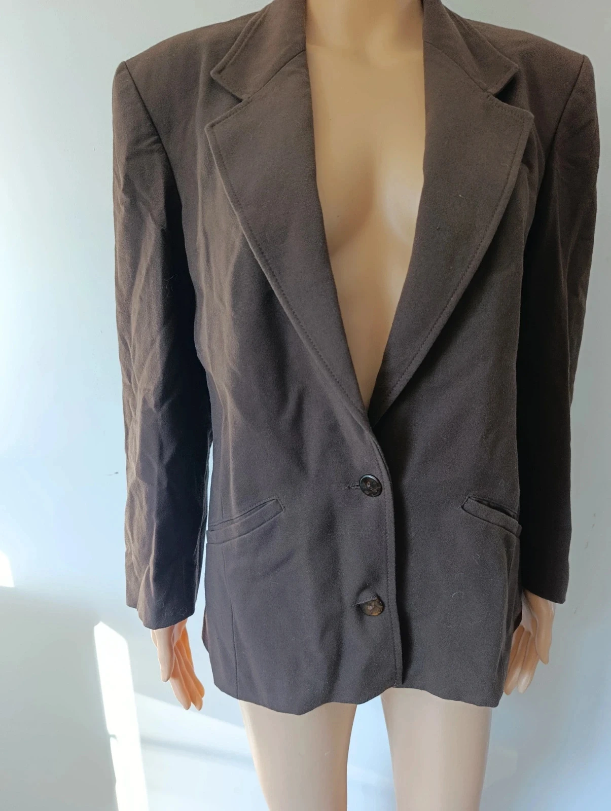 Blazer Benetton vintage marrón chocolate Made in Italy T40 – photo 5